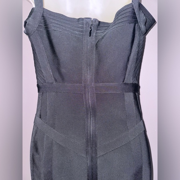 House of CB Blaise Black Bardot Bandage Mini Dress - Picture 11 of 13